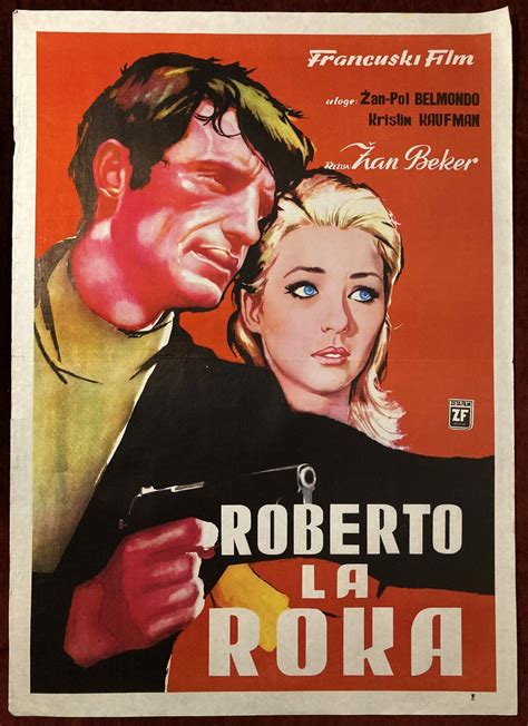 1961 Original Movie Poster Un Nommé La Rocca Man Named Rocca Belmondo