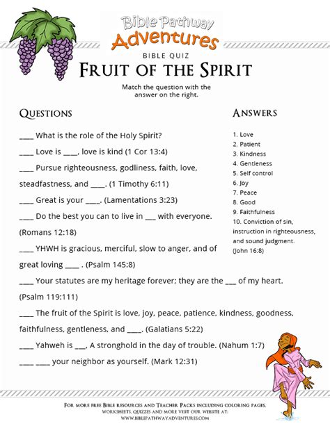 Fruit Of The Spirit Activities For Kids : Sunday Munchkins: Fruit of ...