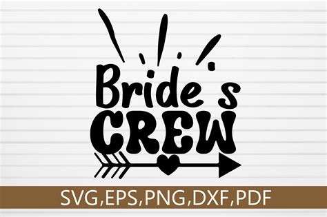 Brides Crew Svg Design Graphic By Monidesignhat · Creative Fabrica