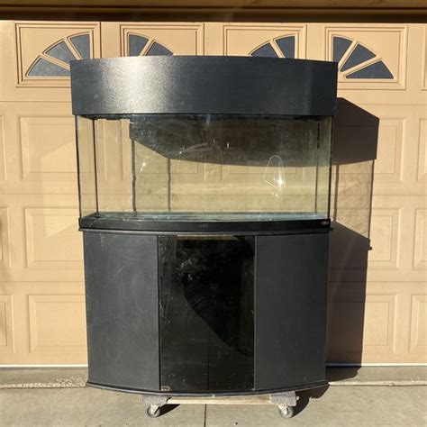 LARGE 100 Gallon Bow Front Bowfront Fish Tank Aquarium With Stand