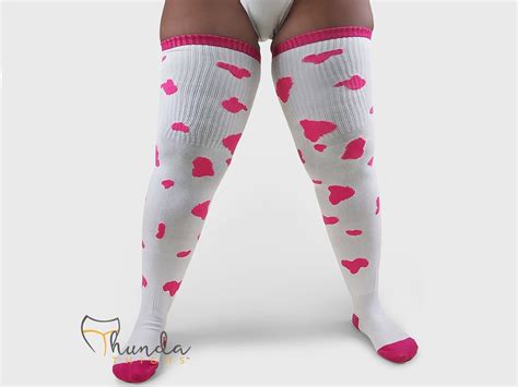 Real Plus Size Thigh High Socks Long Cotton Over The Knee Cosplay