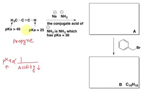 Solved Propyne Is First Treated With Sodium Amide To Generate A