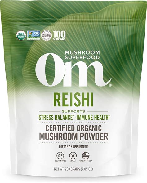 Amazon Om Mushroom Superfood Reishi Organic Mushroom Powder 7 05