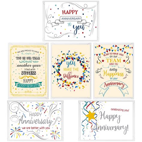 Buy 36 Sets Work Anniversary Cards with Envelopes, Employee ...