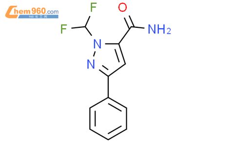 2098132 69 3 1 difluoromethyl 3 phenyl 1H pyrazole 5 carboxamide化学式