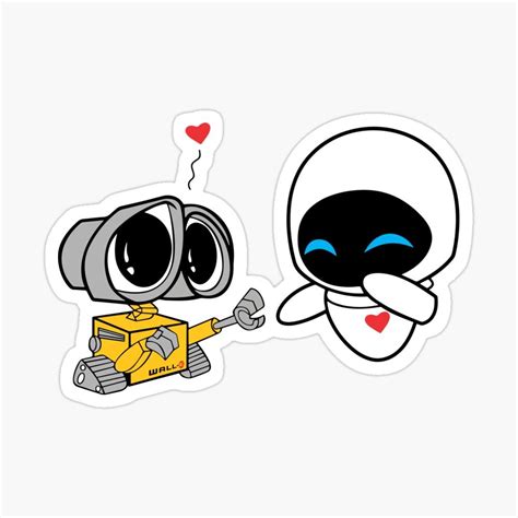 Wall E And Eve Sticker Disney Drawings Sketches Drawing Sketches Eve