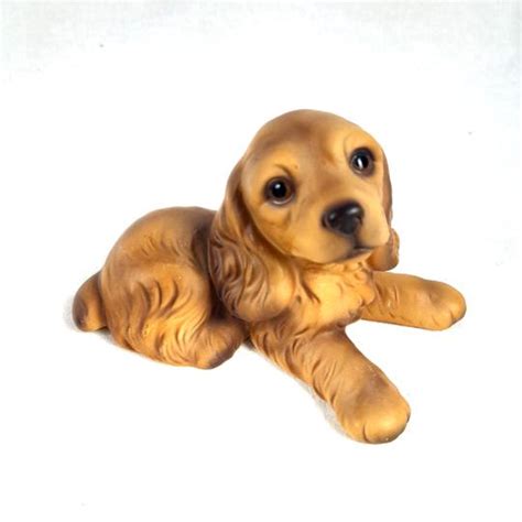 Lot De Petites Figurines Des Chiens Cocker Spaniel Royal Handbemalt