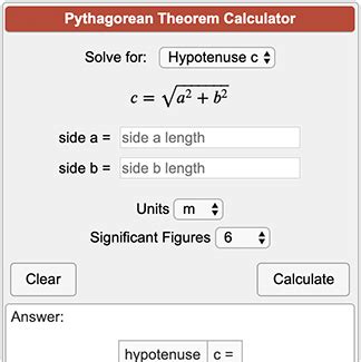 Pythagorean Theorem Calculator