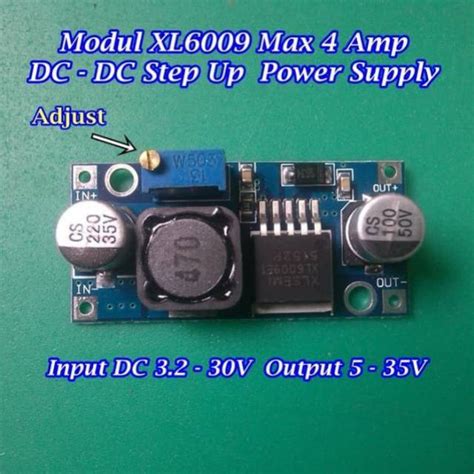 Modul Dc Penaik Tegangan Step Up Xl 6009 Lazada Indonesia