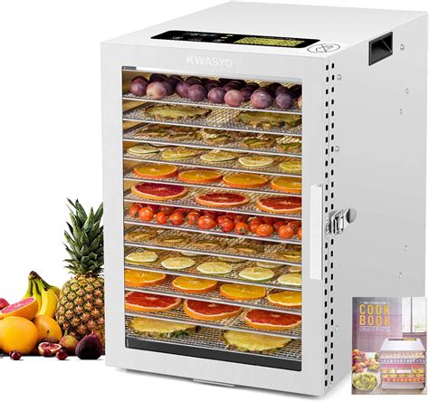 Kwasyo 12 Trays Stainless Steel Food Dehydrator Dual Fan 360