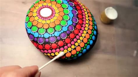 EASY Dot Art Mandala Rock Painting Using ONLY - One News Page VIDEO