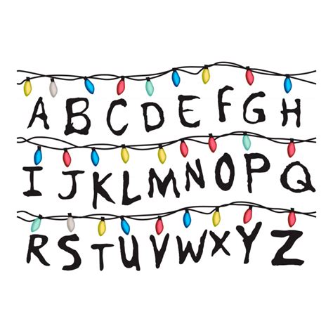 Stranger Lights Alphabet Sticker By Vetor Total - Artistshot