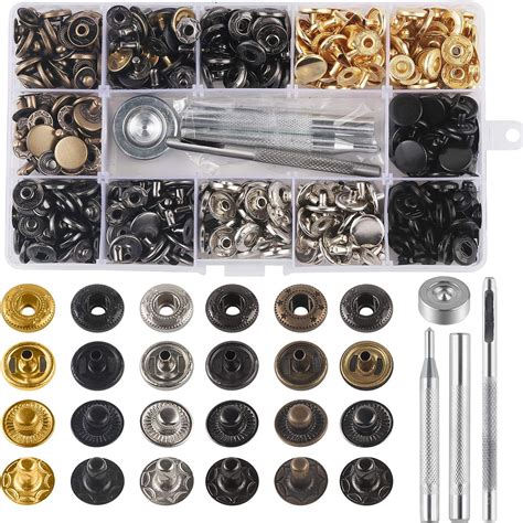 Amazon Sets Leather Snap Fasteners Kit Msdada Mm Metal