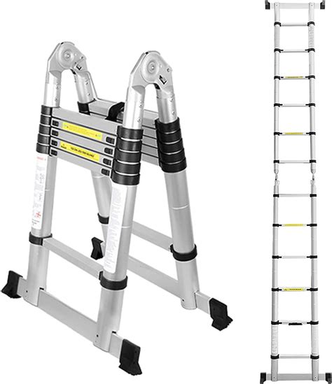 Ansobea Teleskopleiter M Aluminiumleiter Leiter Ausziehbar