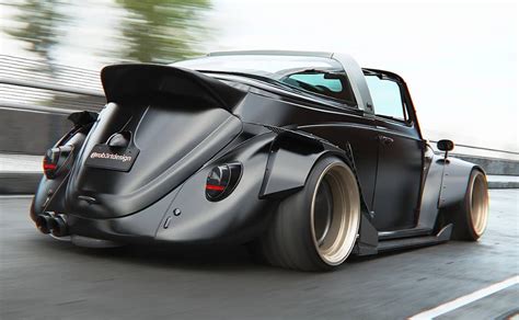 Ultra Widebody Rwb Volkswagen Beetle Targa Is A Menacingly Enticing