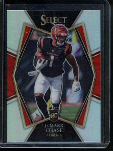 Ja Marr Chase Panini Select Premier Level Silver Prizm Rookie