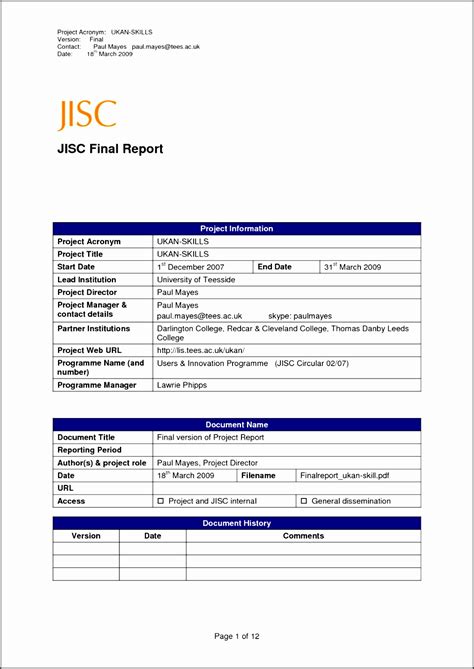 6 Final Project Report Template Sampletemplatess Sampletemplatess