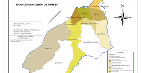 Geograf A Del Per Mapa Regional De Tumbes