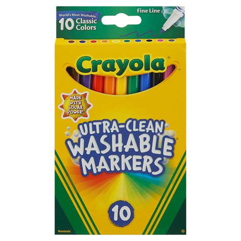 Save On Crayola Ultra Clean Markers Fine Line Classic Colors Washable