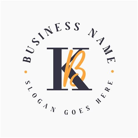 Premium Vector Elegant Letter Kb Initials Logo For Corporate Branding