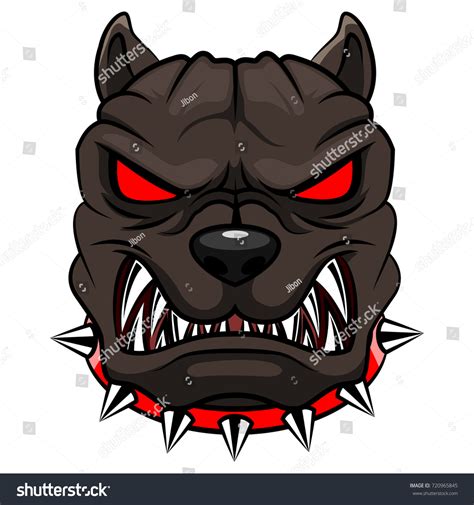 Angry Dog Mascot Cartoon Vector Illustration Stock Vector 720965845