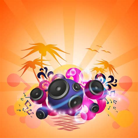 Disco Dance Tropical Music Flyer Stock Vector Illustration Of Disco