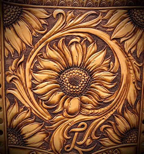 Sunflower Leather Tooling Pattern