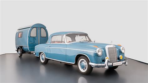 A 1960 Mercedes Benz 220 SE Ponton Coupe And Trailer Are Up For Sale