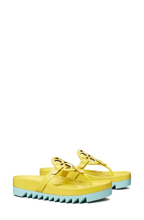 Tory Burch Miller Cloud Lug Sandal In Yellow Lyst
