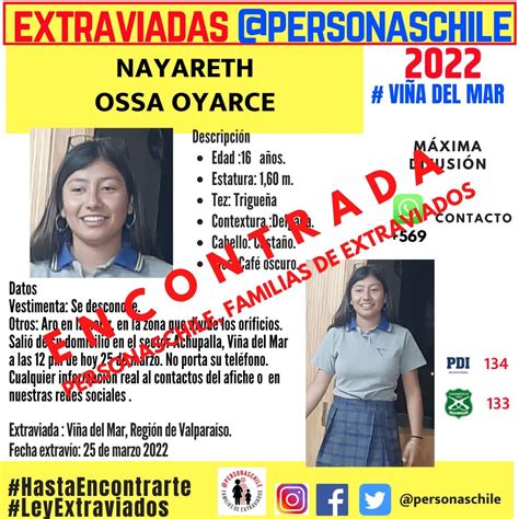 Personas Extraviadas Leyextraviados On Twitter Encontrada