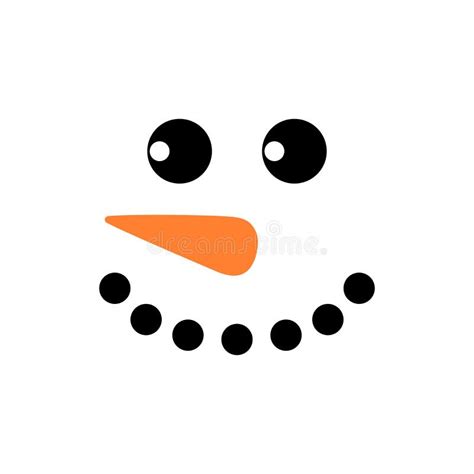 Cara del muñeco de nieve ilustración del vector Ilustración de sonrisa