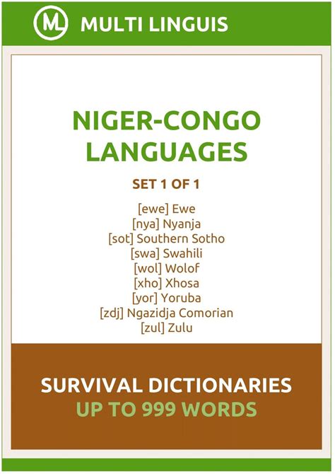 ‎Niger-Congo Languages Survival Dictionaries (Set 1 of 1) | Language ...