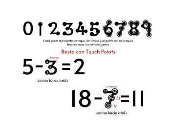 Addition Subtraction Touchpoints Instructions In Spanish By Ocular Iq