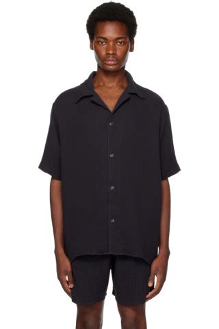 Navy Pablo Resort Shirt By True Tribe On Sale