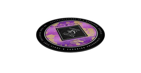 Elegant 48th Amethyst Wedding Anniversary Cutting Board Zazzle