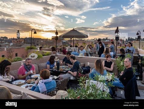 Nomad restaurant Marrakech Stock Photo - Alamy