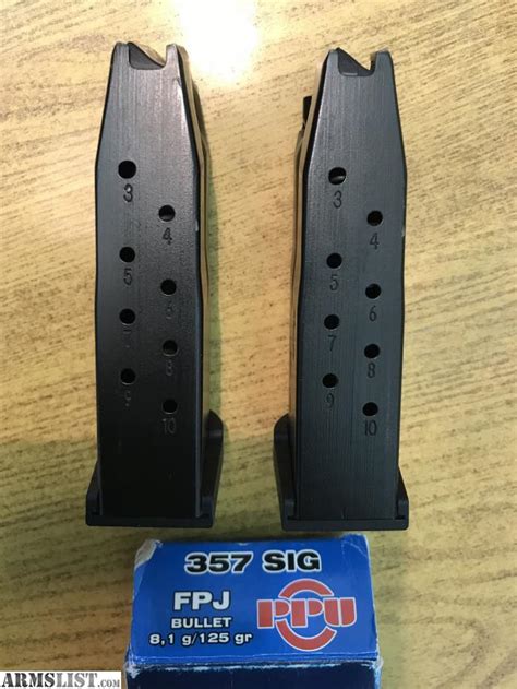 Armslist For Sale Sig P224 40 357 10 Round Mags 357 Sig Ammo