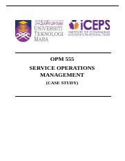 OPM555 Case Study PIZZA HUT DISNEY Docx OPM 555 SERVICE OPERATIONS