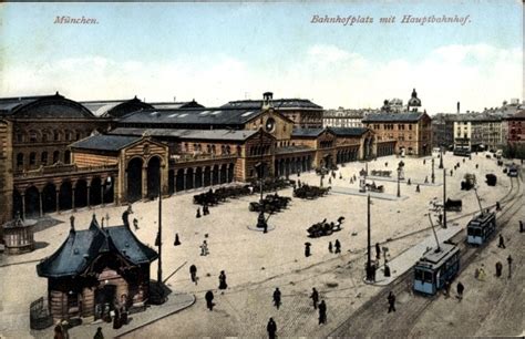 Ansichtskarte Postkarte M Nchen Hauptbahnhof Mit Akpool De