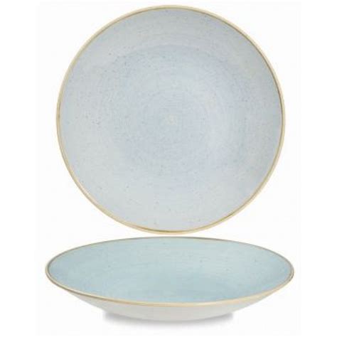 Churchill Stonecast Duck Egg Blue Teller Halbtief Coupe 28 1cm