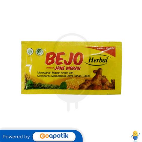 BEJO HERBAL DENGAN JAHE MERAH 15 ML SACHET Kegunaan Efek Samping