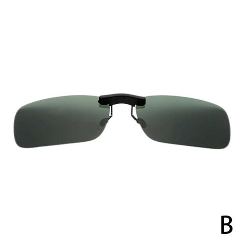 Night Vision Anti Glare Polarized Clip On Driving Glasses Sunglasses ...