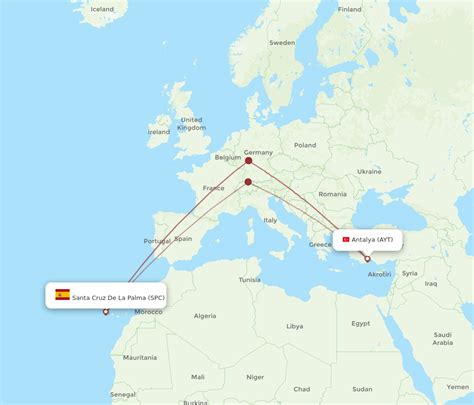 All Flight Routes From Antalya To Santa Cruz De La Palma Ayt To Spc