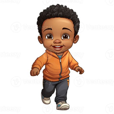 Cute Black Baby Boy Clipart Illustration AI Generative 27238132 PNG