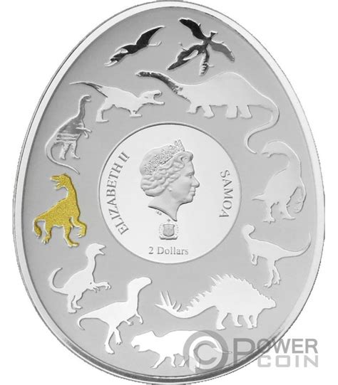 BEIPIAOSAURUS Dinosaurs In Asia 1 Oz Monnaie Argent 2 Samoa 2022