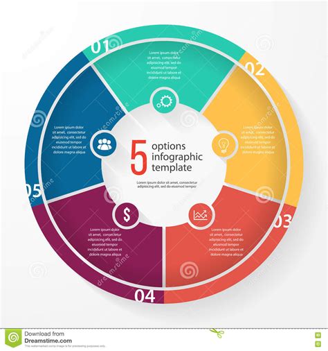 传染媒介企业圆形统计图表圈子infographic模板 向量例证 插画 包括有 例证 介绍 74686942