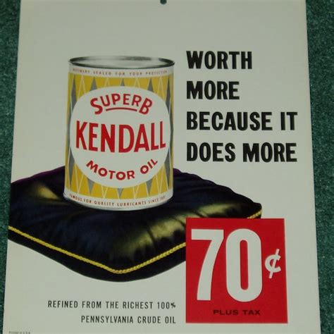 Kendall Motor Oil Sign Etsy