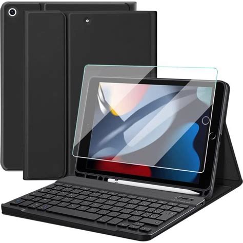 Clavier Coque Verre Trempé Pour Ipad 9 8 7Ème Génération 10 2 Inch