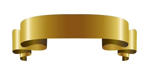 Premium Vector Blank Gold Ribbon Banner