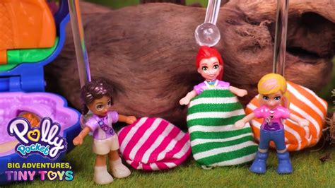 Summer Camp Out 🌲💜🌈polly Pocket Toy Play Polly Pocket Youtube